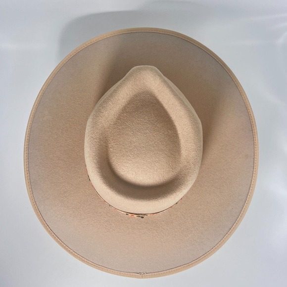 Olive & Pique Beige 100% Wool Cowboy Western Country Hat Adult L MSRP $104 NEW main image 9